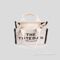 Black Letter Canvas Tote Bag